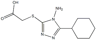 2-[(4-amino-5-cyclohexyl-4H-1,2,4-triazol-3-yl)sulfanyl]acetic acid 结构式