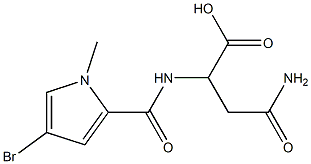 2-[(4-bromo-1-methyl-1H-pyrrol-2-yl)formamido]-3-carbamoylpropanoic acid 结构式