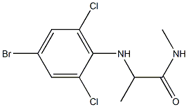 2-[(4-bromo-2,6-dichlorophenyl)amino]-N-methylpropanamide 结构式