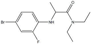 2-[(4-bromo-2-fluorophenyl)amino]-N,N-diethylpropanamide 结构式