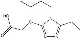 2-[(4-butyl-5-ethyl-4H-1,2,4-triazol-3-yl)sulfanyl]acetic acid 结构式