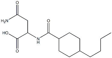 2-[(4-butylcyclohexyl)formamido]-3-carbamoylpropanoic acid 结构式