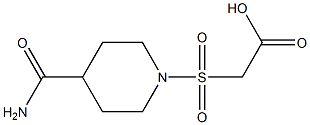 2-[(4-carbamoylpiperidine-1-)sulfonyl]acetic acid 结构式