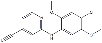 2-[(4-chloro-2,5-dimethoxyphenyl)amino]isonicotinonitrile 结构式