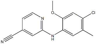 2-[(4-chloro-2-methoxy-5-methylphenyl)amino]pyridine-4-carbonitrile 结构式