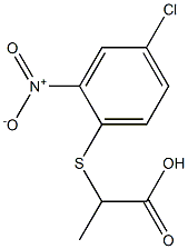 2-[(4-chloro-2-nitrophenyl)thio]propanoic acid 结构式