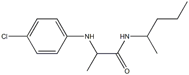 2-[(4-chlorophenyl)amino]-N-(pentan-2-yl)propanamide 结构式