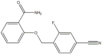 2-[(4-cyano-2-fluorobenzyl)oxy]benzamide 结构式