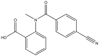 2-[(4-cyanobenzoyl)(methyl)amino]benzoic acid 结构式