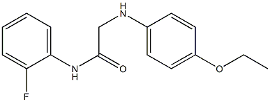 2-[(4-ethoxyphenyl)amino]-N-(2-fluorophenyl)acetamide 结构式