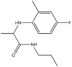 2-[(4-fluoro-2-methylphenyl)amino]-N-propylpropanamide 结构式