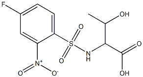 2-[(4-fluoro-2-nitrobenzene)sulfonamido]-3-hydroxybutanoic acid 结构式