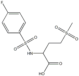 2-[(4-fluorobenzene)sulfonamido]-4-methanesulfonylbutanoic acid 结构式