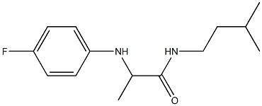 2-[(4-fluorophenyl)amino]-N-(3-methylbutyl)propanamide 结构式