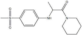 2-[(4-methanesulfonylphenyl)amino]-1-(piperidin-1-yl)propan-1-one 结构式