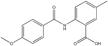 2-[(4-methoxybenzene)amido]-5-methylbenzoic acid 结构式