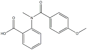 2-[(4-methoxybenzoyl)(methyl)amino]benzoic acid 结构式