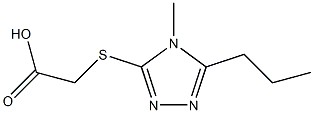 2-[(4-methyl-5-propyl-4H-1,2,4-triazol-3-yl)sulfanyl]acetic acid 结构式