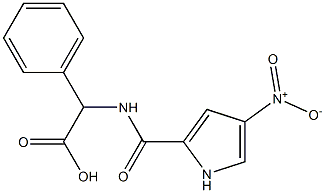 2-[(4-nitro-1H-pyrrol-2-yl)formamido]-2-phenylacetic acid 结构式