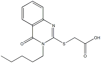 2-[(4-oxo-3-pentyl-3,4-dihydroquinazolin-2-yl)sulfanyl]acetic acid 结构式