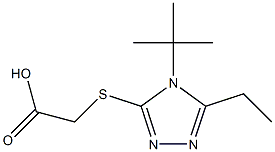 2-[(4-tert-butyl-5-ethyl-4H-1,2,4-triazol-3-yl)sulfanyl]acetic acid 结构式