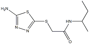 2-[(5-amino-1,3,4-thiadiazol-2-yl)sulfanyl]-N-(butan-2-yl)acetamide 结构式