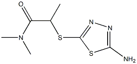 2-[(5-amino-1,3,4-thiadiazol-2-yl)sulfanyl]-N,N-dimethylpropanamide 结构式