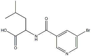 2-[(5-bromopyridin-3-yl)formamido]-4-methylpentanoic acid 结构式