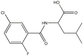 2-[(5-chloro-2-fluorophenyl)formamido]-4-methylpentanoic acid 结构式
