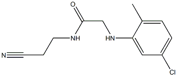 2-[(5-chloro-2-methylphenyl)amino]-N-(2-cyanoethyl)acetamide 结构式