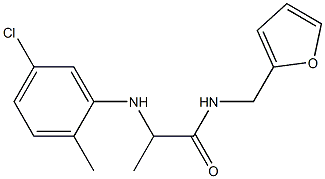 2-[(5-chloro-2-methylphenyl)amino]-N-(furan-2-ylmethyl)propanamide 结构式