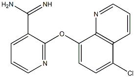 2-[(5-chloroquinolin-8-yl)oxy]pyridine-3-carboximidamide 结构式