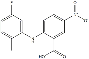 2-[(5-fluoro-2-methylphenyl)amino]-5-nitrobenzoic acid 结构式