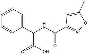 2-[(5-methyl-1,2-oxazol-3-yl)formamido]-2-phenylacetic acid 结构式