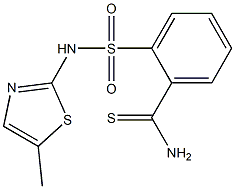 2-[(5-methyl-1,3-thiazol-2-yl)sulfamoyl]benzene-1-carbothioamide 结构式