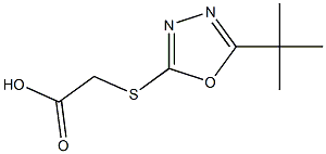 2-[(5-tert-butyl-1,3,4-oxadiazol-2-yl)sulfanyl]acetic acid 结构式