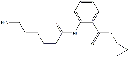 2-[(6-aminohexanoyl)amino]-N-cyclopropylbenzamide 结构式