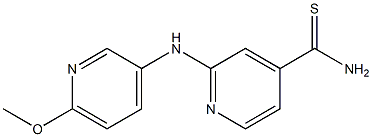 2-[(6-methoxypyridin-3-yl)amino]pyridine-4-carbothioamide 结构式