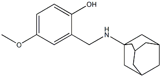 2-[(adamantan-1-ylamino)methyl]-4-methoxyphenol 结构式