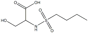 2-[(butylsulfonyl)amino]-3-hydroxypropanoic acid 结构式