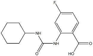 2-[(cyclohexylcarbamoyl)amino]-4-fluorobenzoic acid 结构式