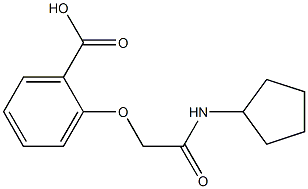 2-[(cyclopentylcarbamoyl)methoxy]benzoic acid 结构式