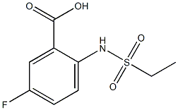 2-[(ethylsulfonyl)amino]-5-fluorobenzoic acid 结构式