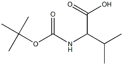 2-[(tert-butoxycarbonyl)amino]-3-methylbutanoic acid 结构式