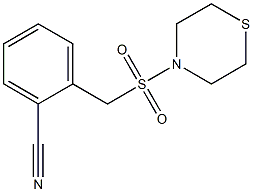 2-[(thiomorpholine-4-sulfonyl)methyl]benzonitrile 结构式