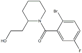 2-[1-(2-bromo-5-fluorobenzoyl)piperidin-2-yl]ethanol 结构式