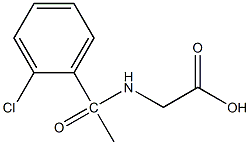 2-[1-(2-chlorophenyl)acetamido]acetic acid 结构式