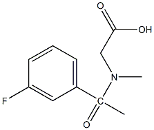 2-[1-(3-fluorophenyl)-N-methylacetamido]acetic acid 结构式