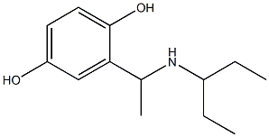 2-[1-(pentan-3-ylamino)ethyl]benzene-1,4-diol 结构式