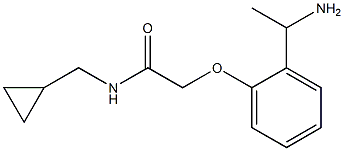 2-[2-(1-aminoethyl)phenoxy]-N-(cyclopropylmethyl)acetamide 结构式